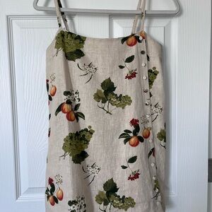Abercrombie & Fitch Floral Mini Dress - Beige and Green